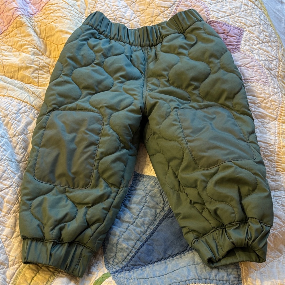 Patagonia Kids Quilted Green Joggers